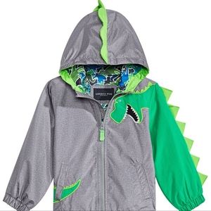 London Fog Boys Size 6 Dinosaur Rain Jacket